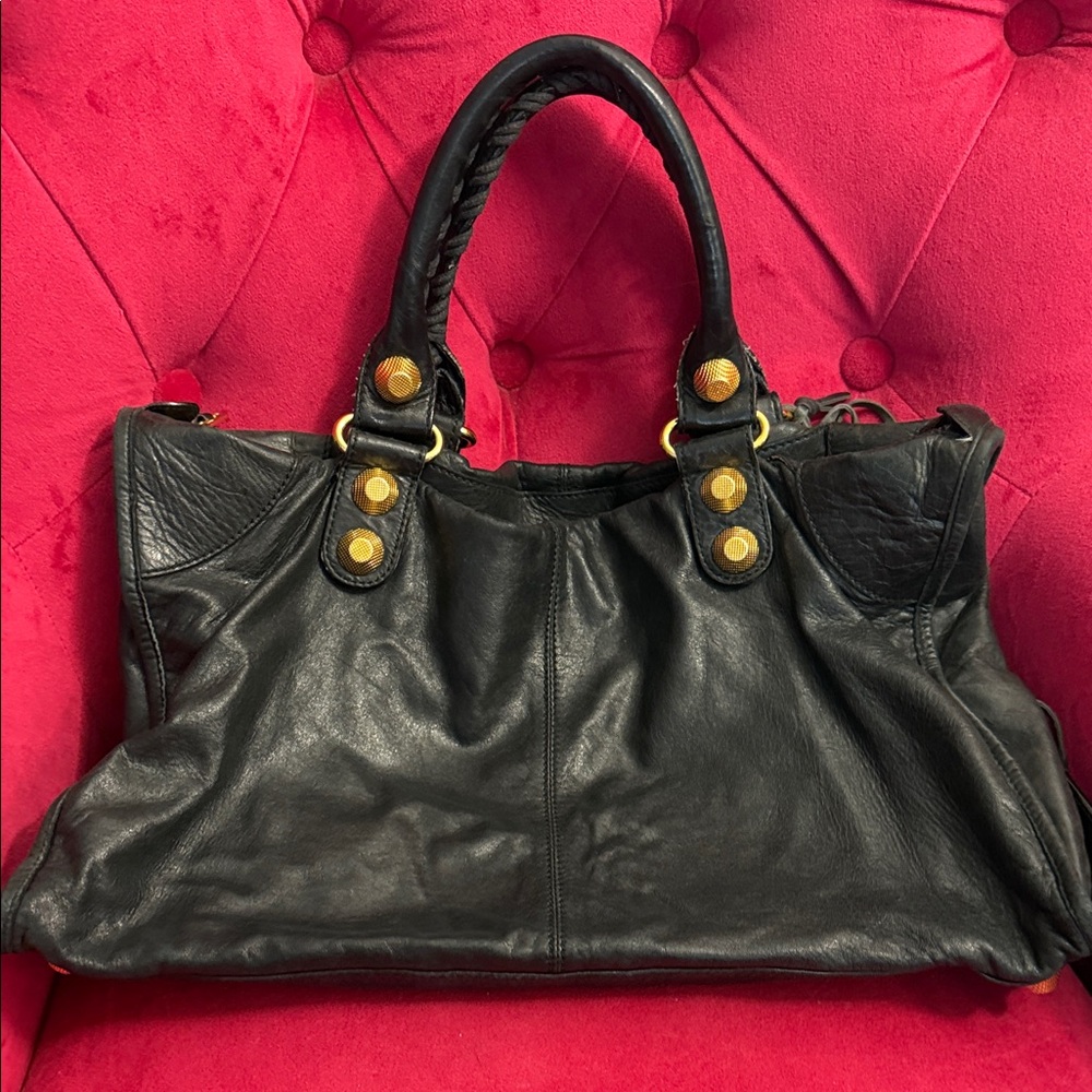 Balenciaga Large Giant 21 Gold Hardware Work Bag - Black Lambskin leather - Picture 2 of 16